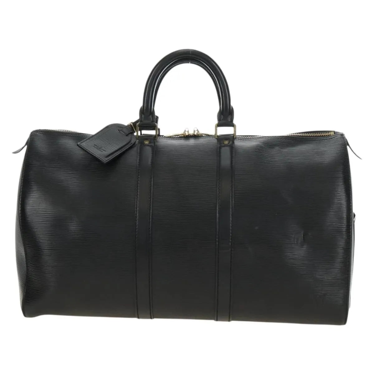 Louis Vuitton Keepall Epi Leather, Black, Leather, Travel Bag