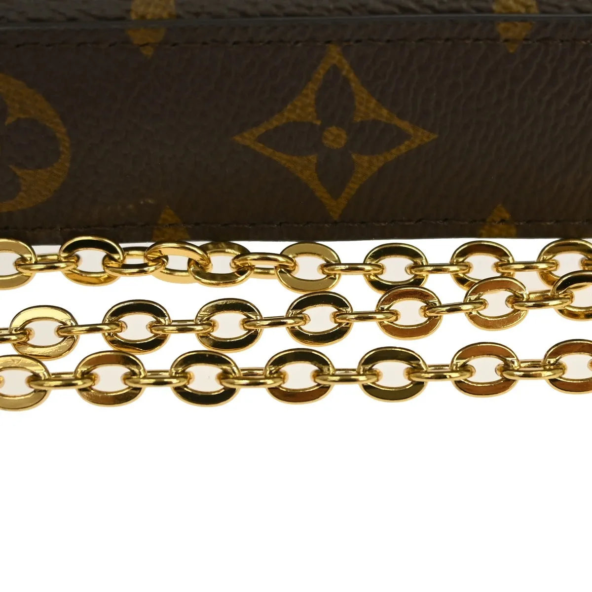 Louis Vuitton Pochette Felicie Monogram, Brown, Canvas, Clutch