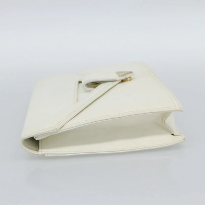 Saint Laurent Vintage Leather, White, Leather, Clutch