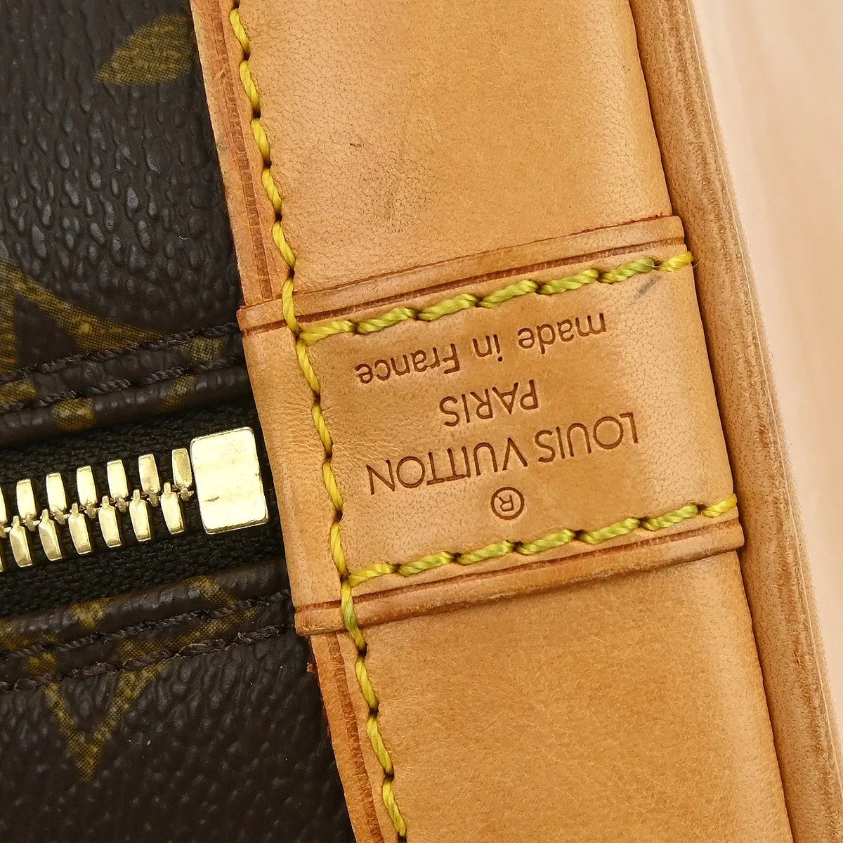 Louis Vuitton Alma Monogram, Brown, Canvas, Handbag