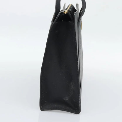 Saint Laurent Vintage Leather, Black, Leather, Tote Bag