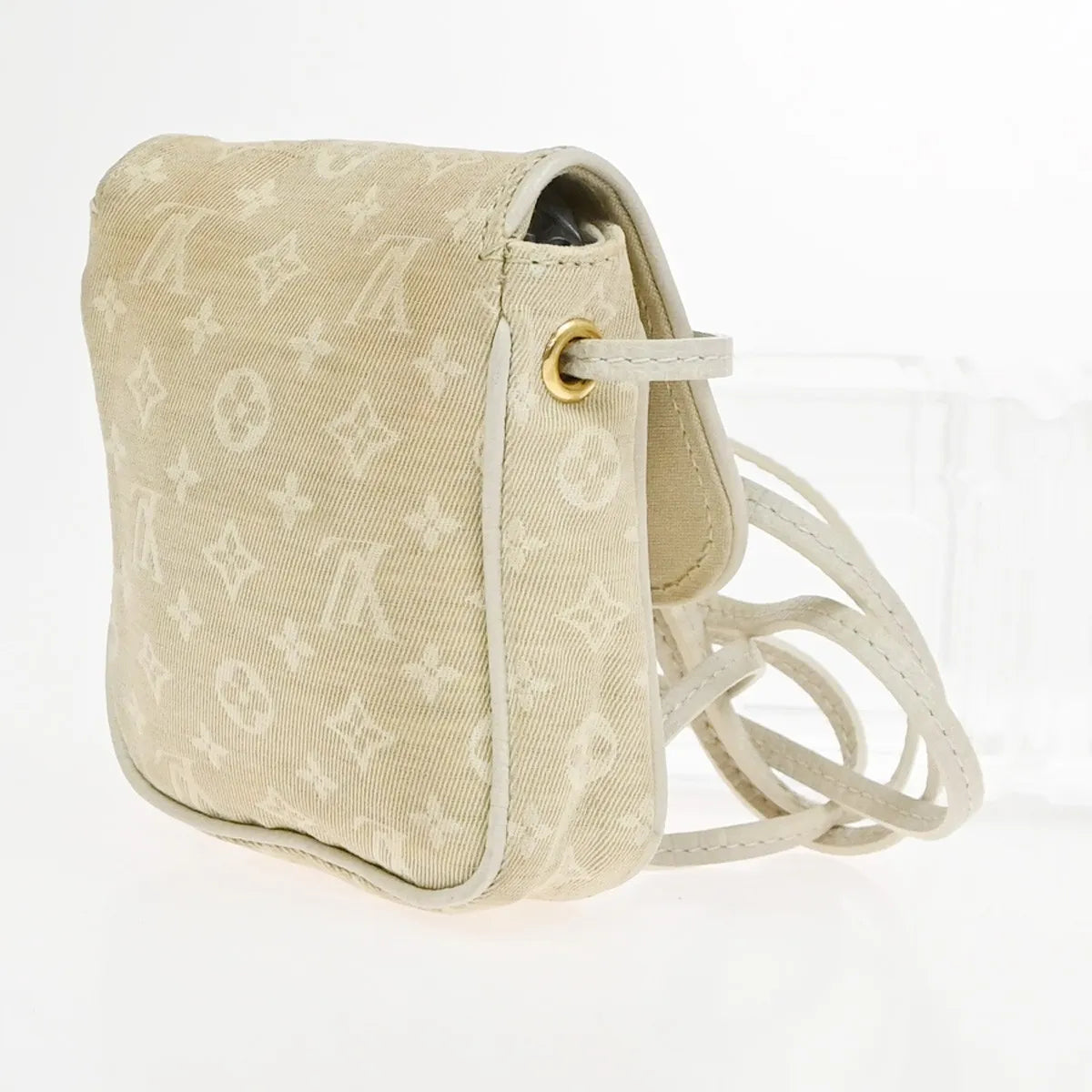 Louis Vuitton Cancun Pochette Monogram Mini Canvas, Beige, Canvas, Clutch