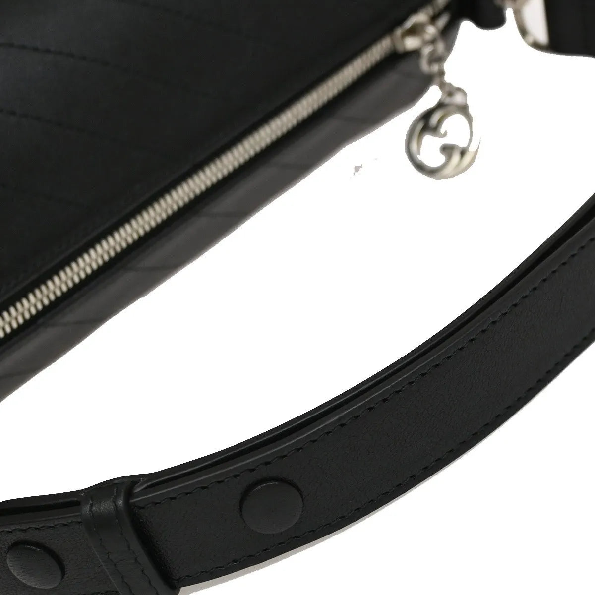 Gucci Blondie Interlocking GG Leather, Black, Leather, Handbag