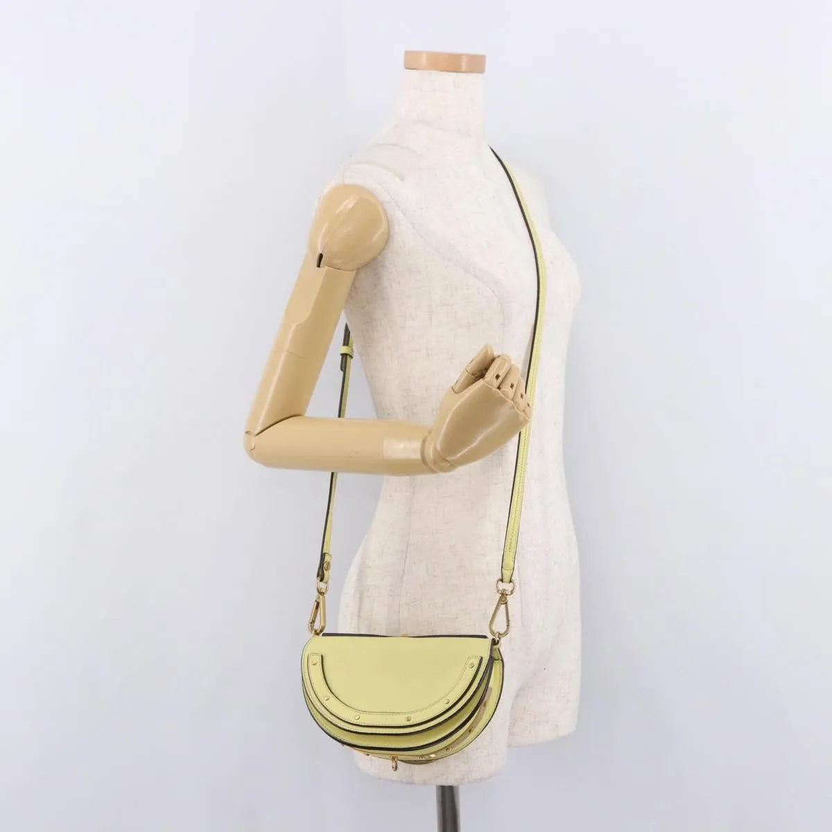 Chloe Nile Leather, Yellow, Leather, Handbag