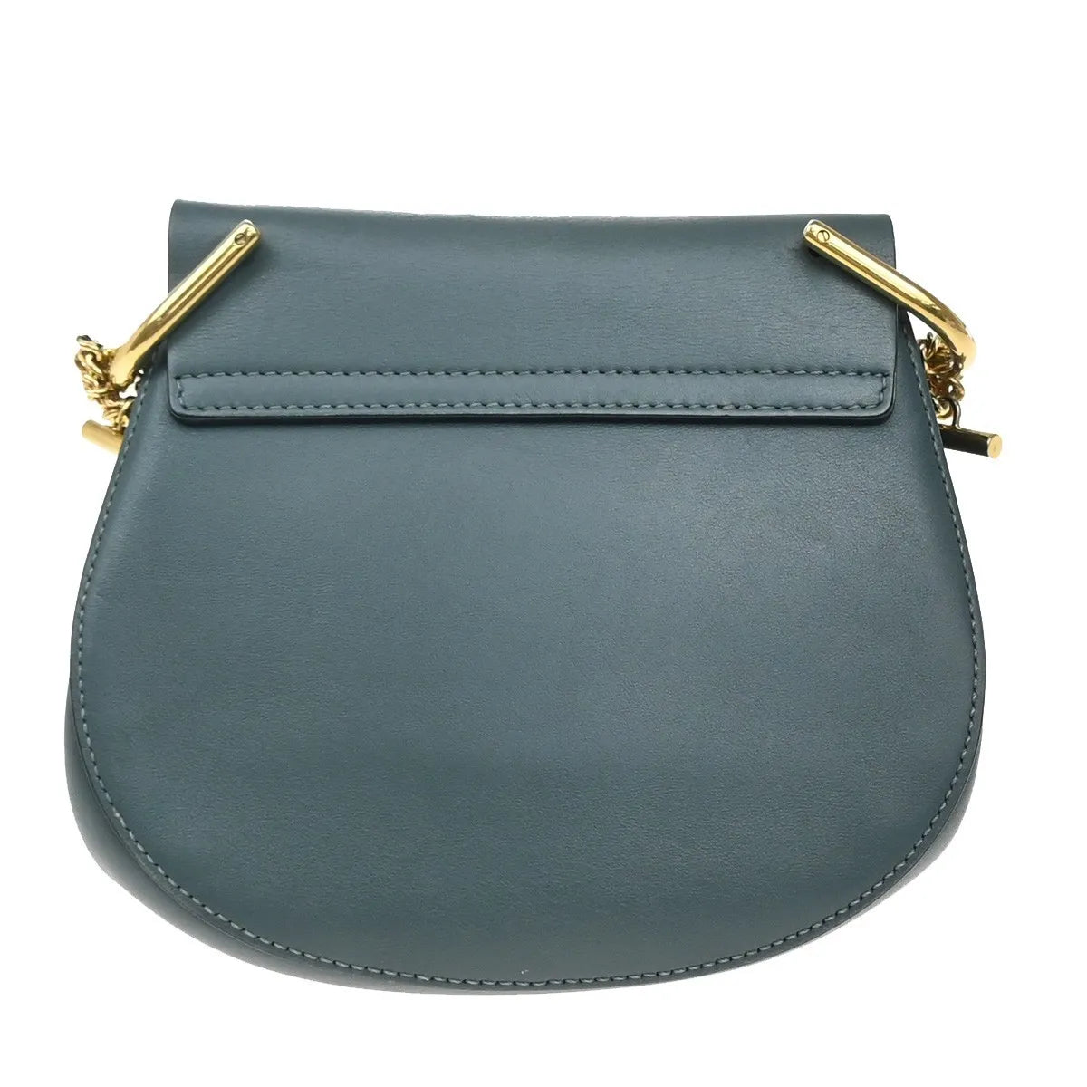 Chloe Drew Leather and Suede, Blue, Suede, Shoulder Bag
