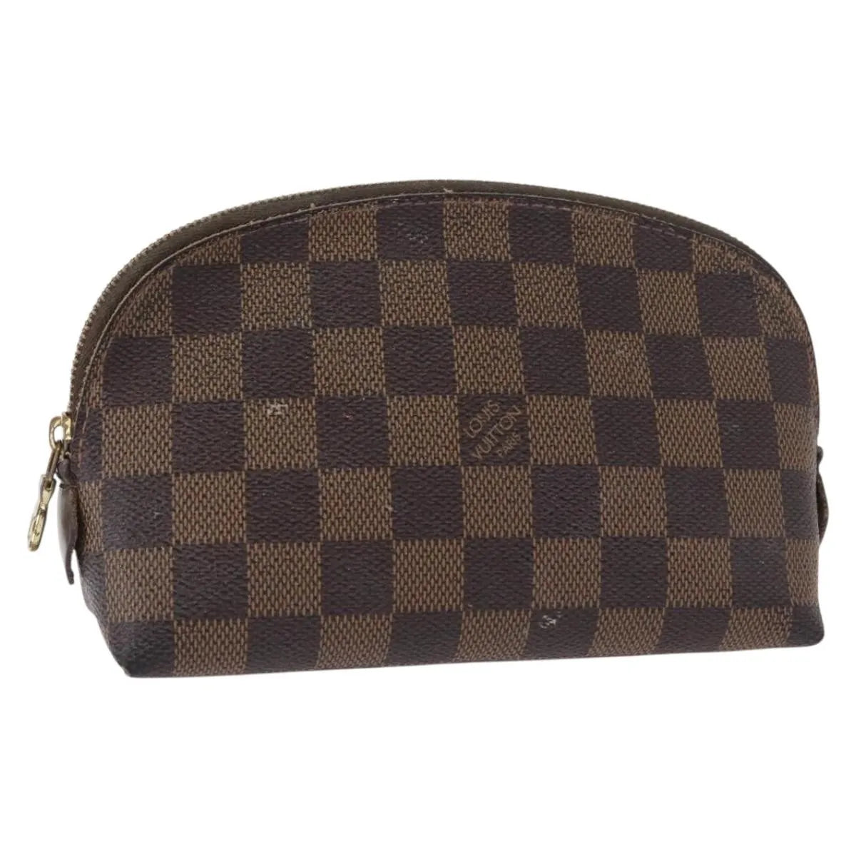 Louis Vuitton Cosmetic Damier, Brown, Canvas, Clutch