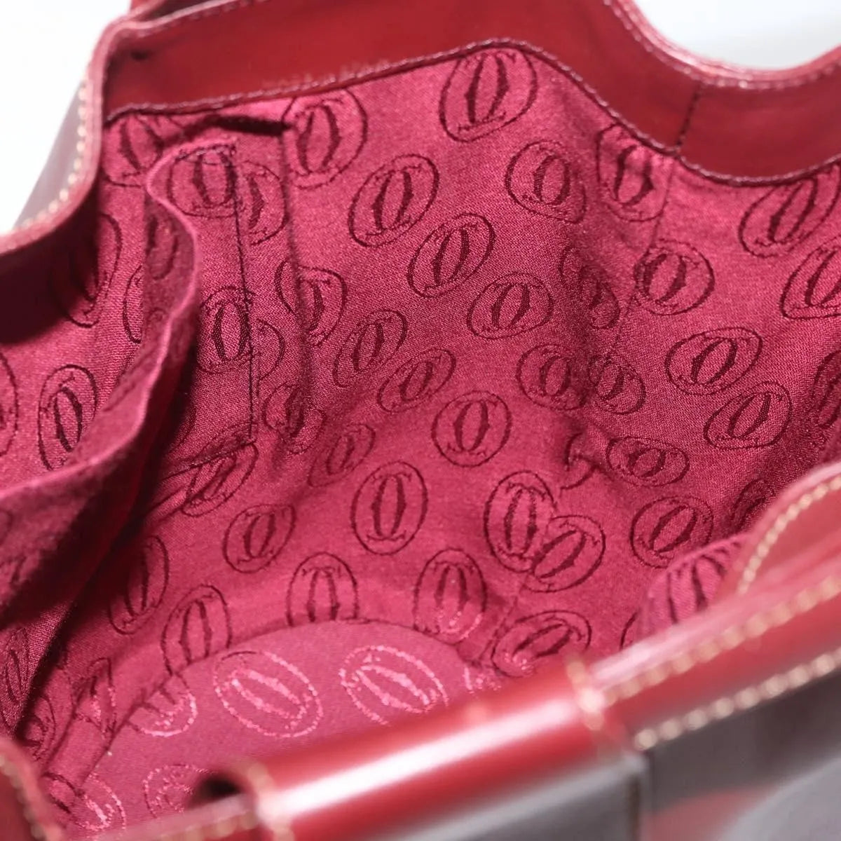 cartier Must de cartier Leather, Burgundy, Leather, Shoulder Bag