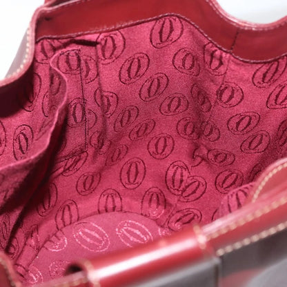 cartier Must de cartier Leather, Burgundy, Leather, Shoulder Bag