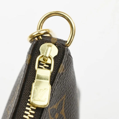Louis Vuitton Mini pochette accessoires Canvas, Brown, Leather, Clutch