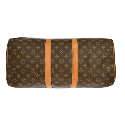 Louis Vuitton Keepall Monogram, Brown, Canvas, Travel Bag