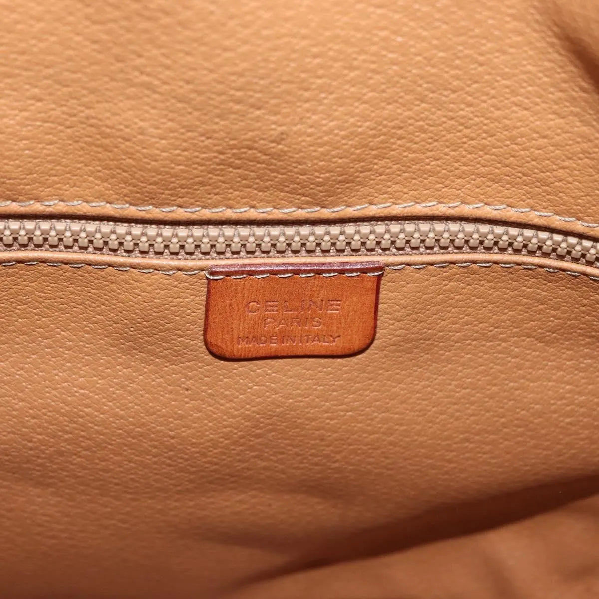 Celine Drawstring Bucket Triomphe Coated Canvas, Beige, Canvas, Handbag
