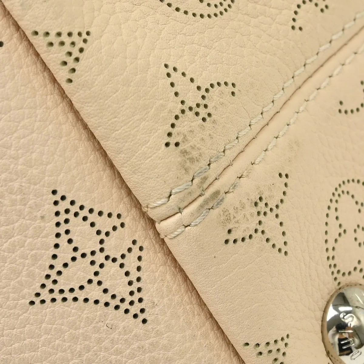 Louis Vuitton Hina Mahina Leather, Beige, Leather, Tote Bag