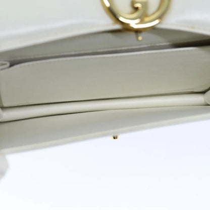 Gucci Sylvie 1969 Top Handle Leather, White, Leather, Handbag
