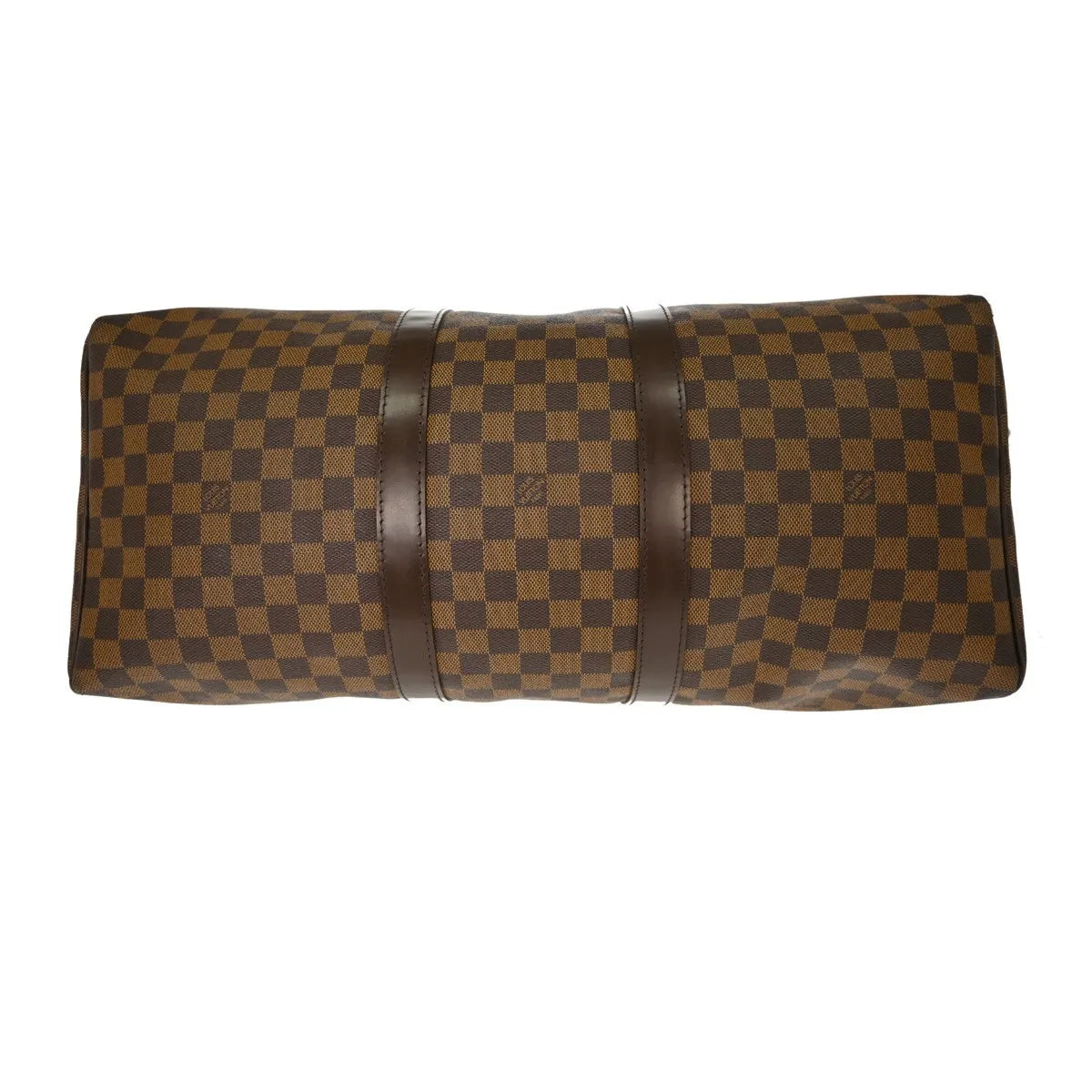 Louis Vuitton Keepall Damier Ebene, Brown, Canvas, Travel Bag