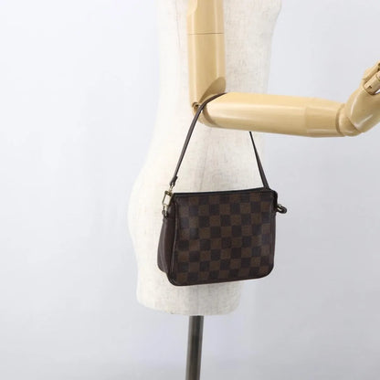 Louis Vuitton Trousse Make Up Damier Canvas, Brown, Canvas, Clutch