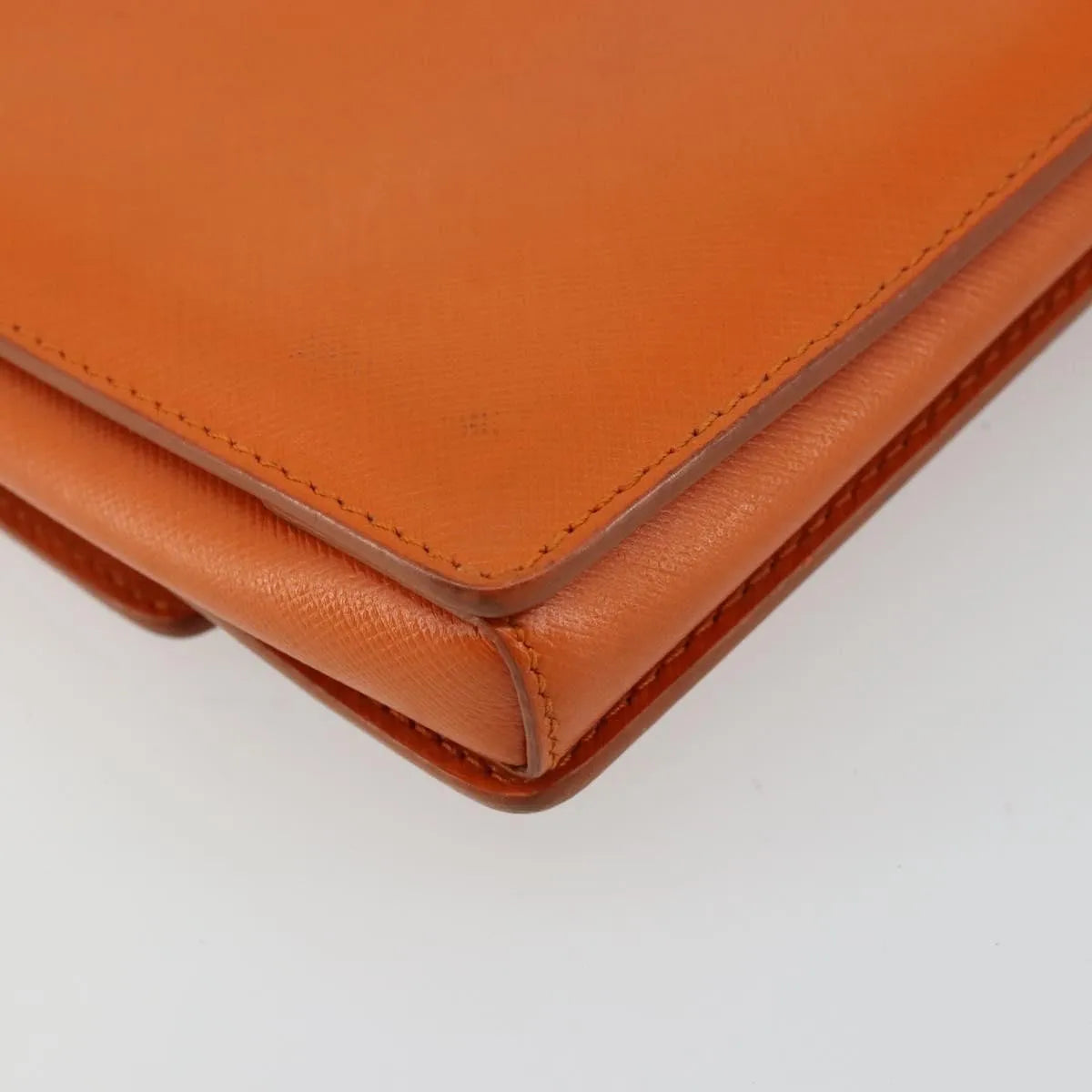 Salvatore Ferragamo Vara Bow Chain Clutch Leather, Orange, Leather, Shoulder Bag