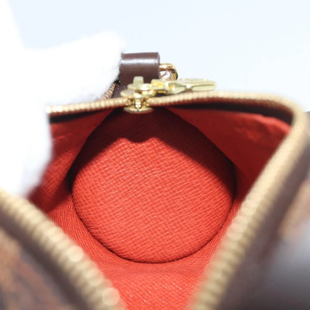 Louis Vuitton Papillon Pochette Damier Ebene, Brown, Canvas, Clutch