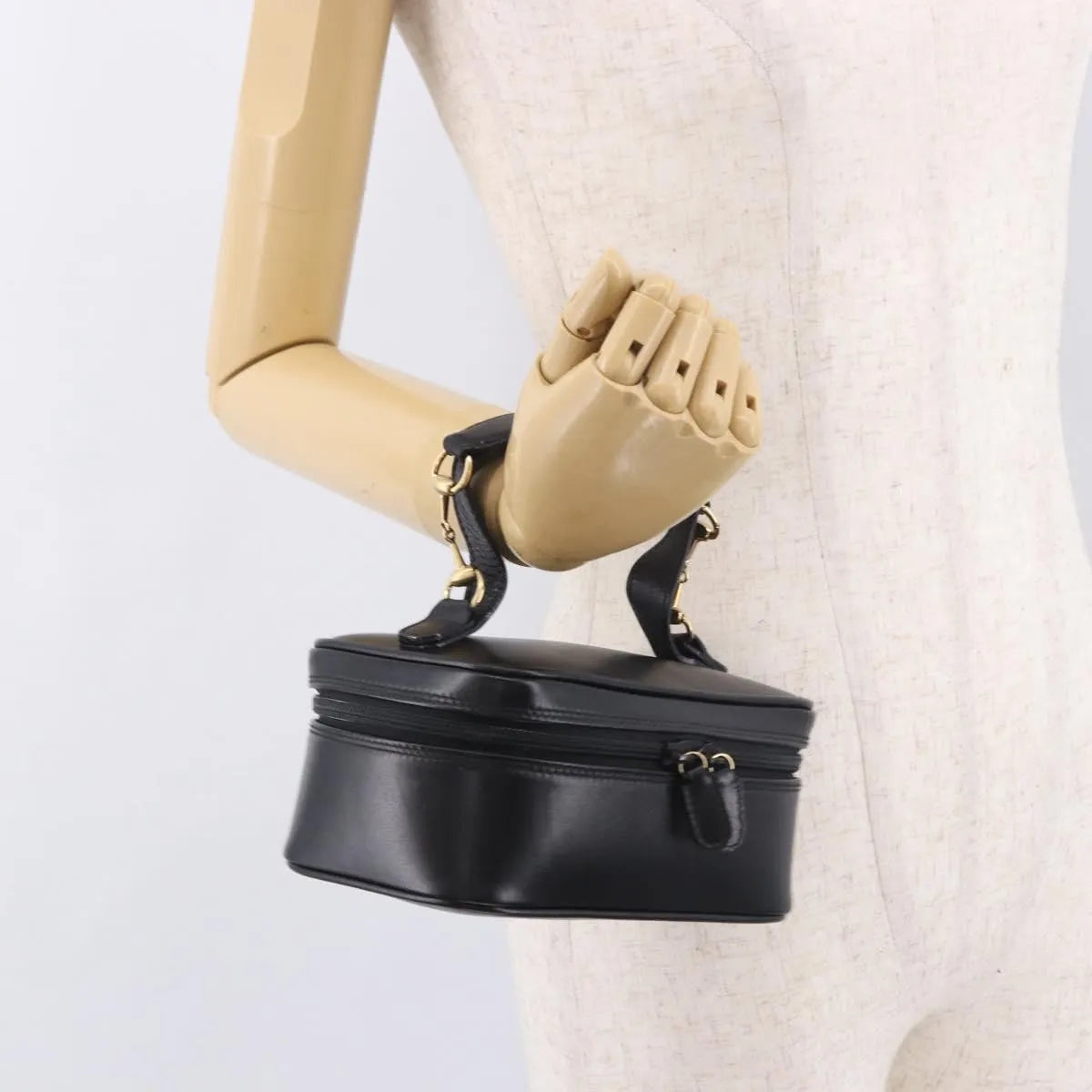 Gucci Horsebit Vanity leather, Black, Leather, Toiletry Case