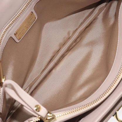 Salvatore Ferragamo Gancini Chain Leather, Beige, Leather, Shoulder Bag