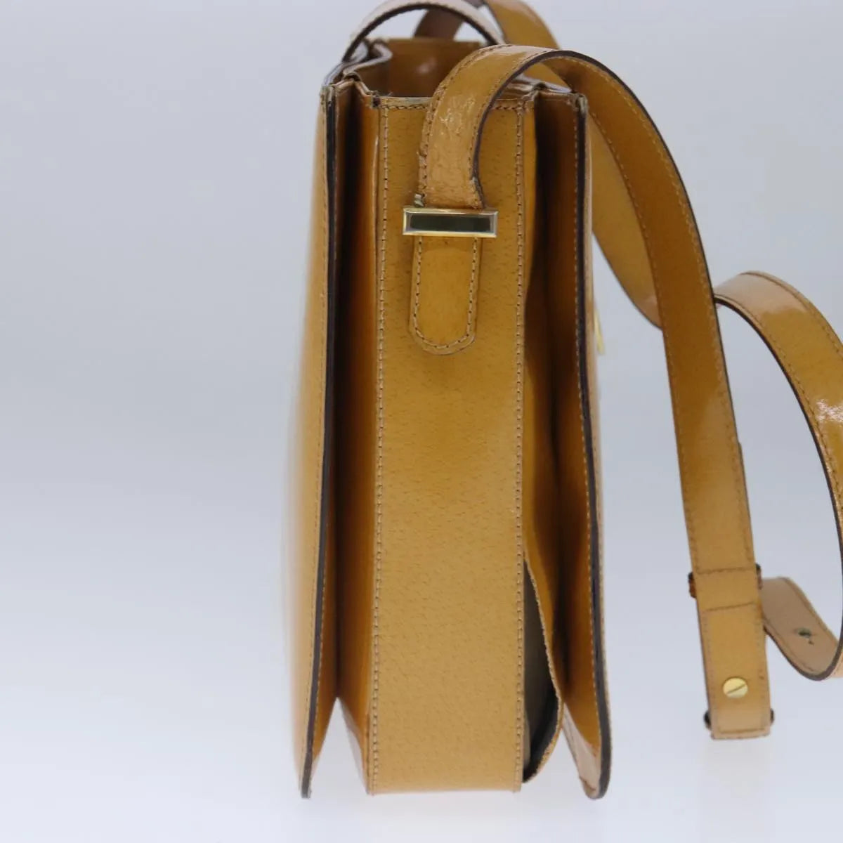 Celine Shoulder bag circle logo Patent leather, Camel, Patent Leather, Shoulder Bag