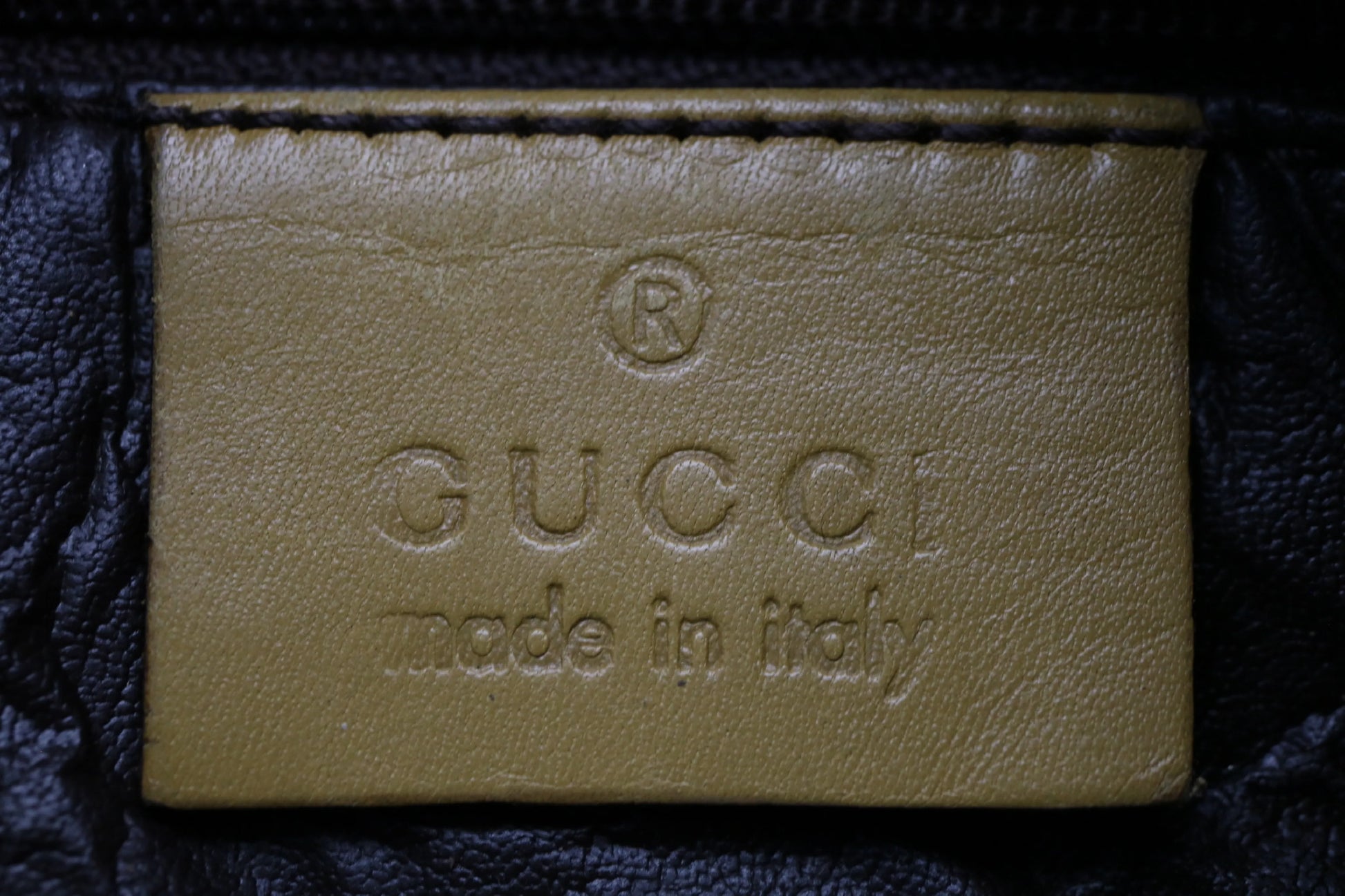 Gucci Vintage Jackie Shoulder Canvas and Leather, Beige, Canvas, Handbag