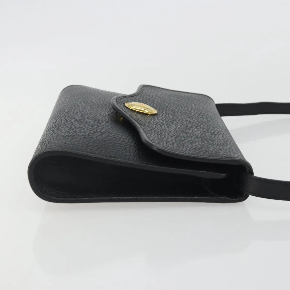 Christian Dior Vintage CD Flap Leather, Black, Leather, Shoulder Bag