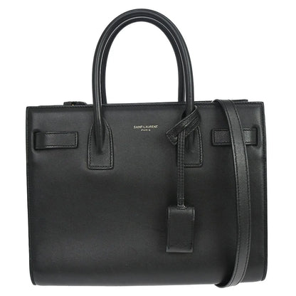 Saint Laurent Sac de Jour Leather, Black, Leather, Handbag