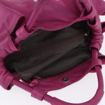 Loewe Anagram Logo Nappa Aire Hand Leather, Pink, Leather, Handbag