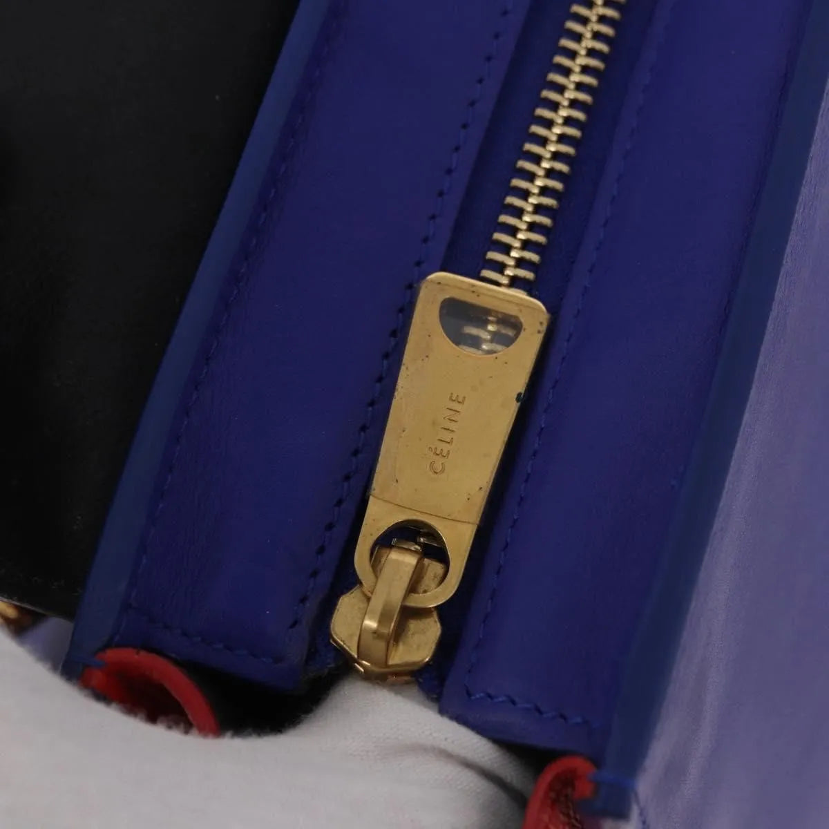 Celine Trapeze Leather with Suede, Multicolour, Leather, Handbag