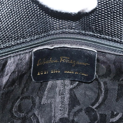 Salvatore Ferragamo Vintage Vara Bow Tote Lizard Embossed Leather, Black, Leather, Tote Bag