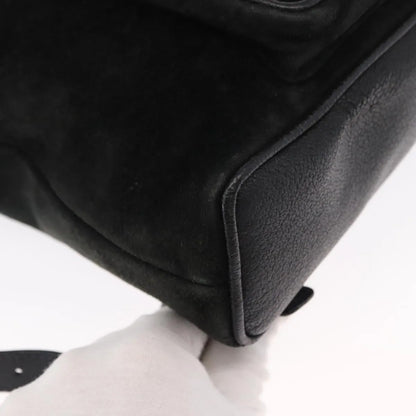 Gucci Vintage Bamboo Suede, Black, Suede, Backpack