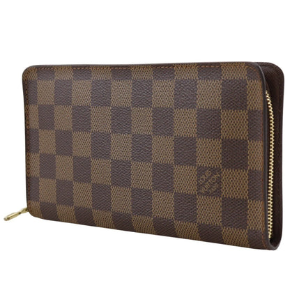 Louis Vuitton Zippy Organizer Damier, Brown, Canvas, Wallet