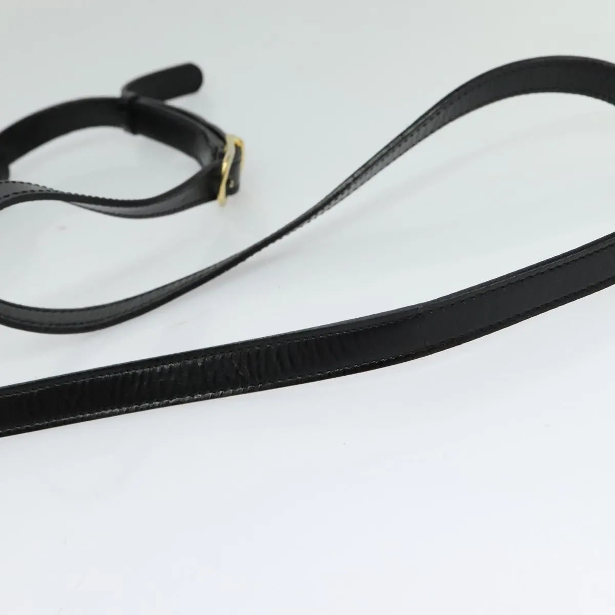 Celine Vintage Circle Logo Leather, Black, Leather, Shoulder Bag