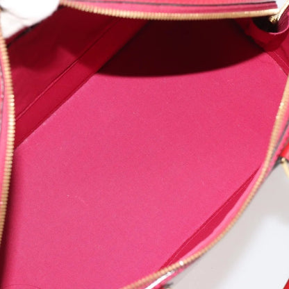 Louis Vuitton Alma Monogram Vernis, Red, Patent Leather, Handbag