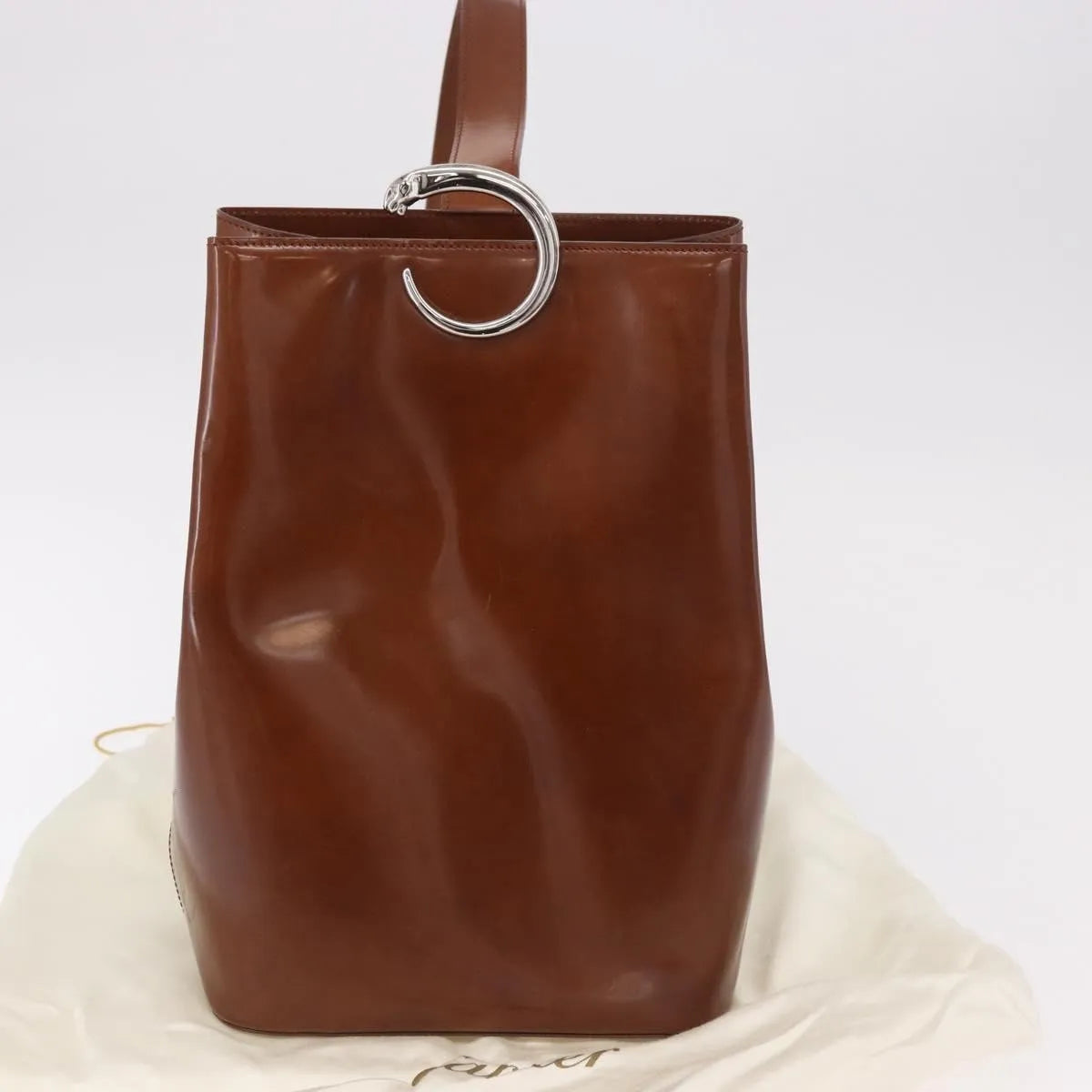 Cartier Panthère Patent leather, Brown, Patent Leather, Backpack