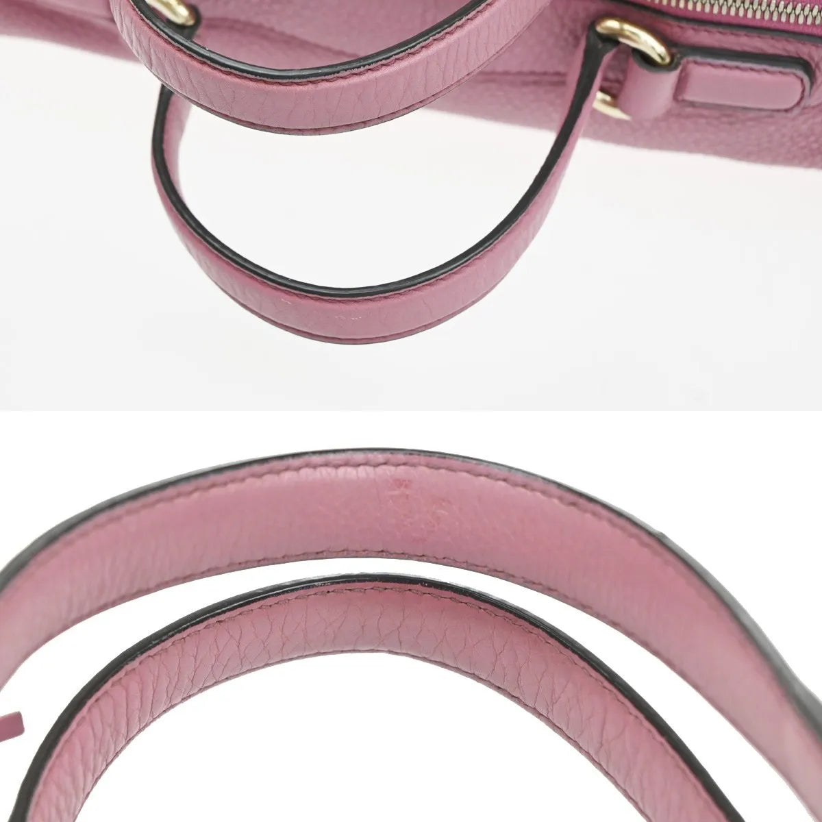 Gucci Soho Boston Leather, Pink, Leather, Handbag
