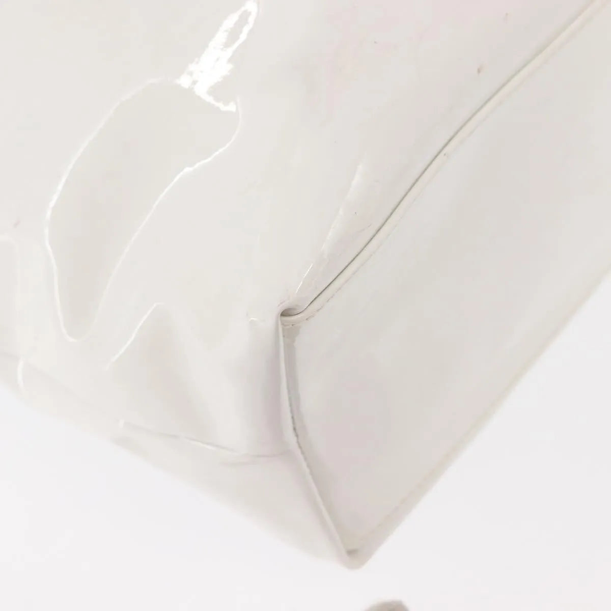 Salvatore Ferragamo Gancini Tote Patent leather, White, Patent Leather, Tote Bag