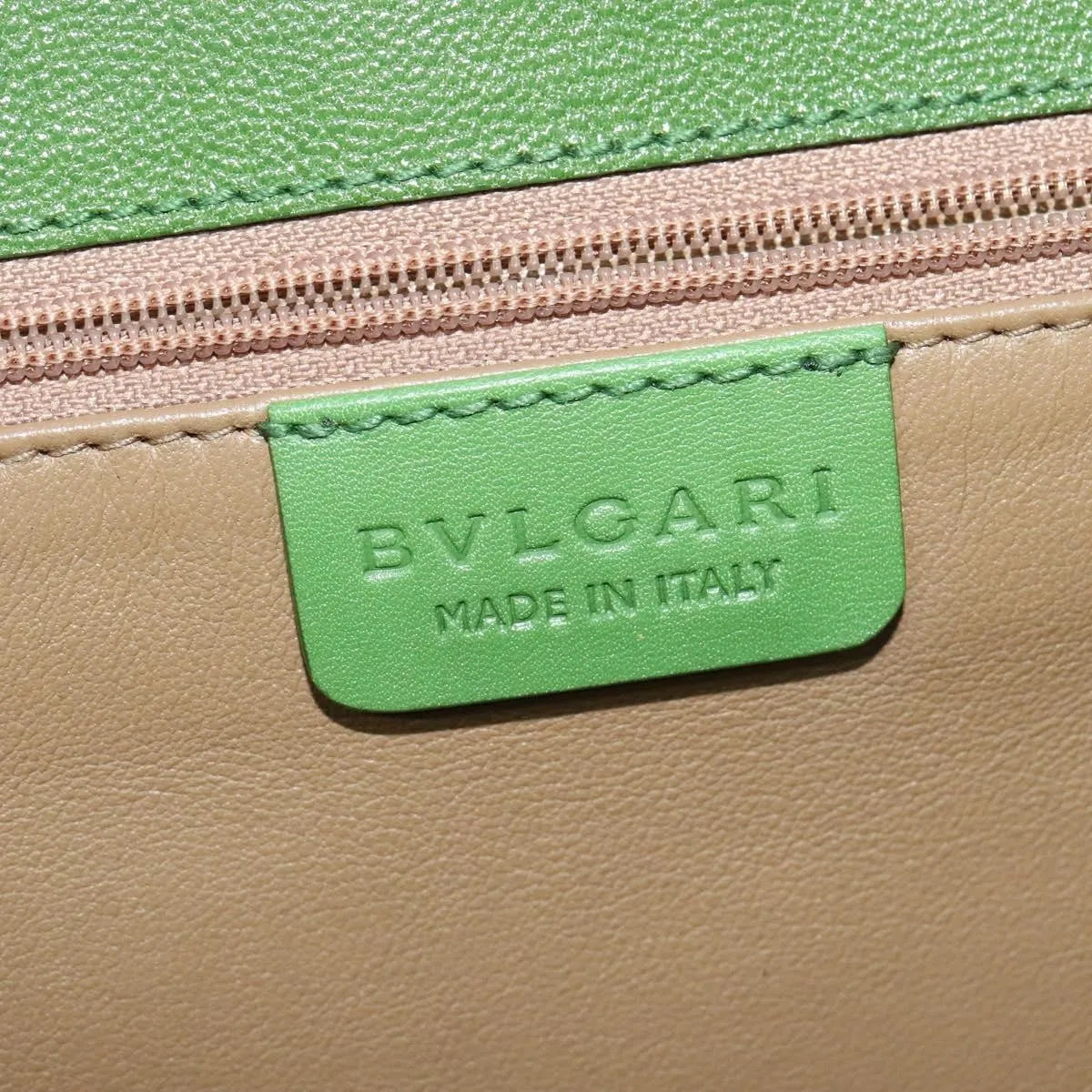 Bvlgari Chandra Hobo Leather, Green, Leather, Handbag
