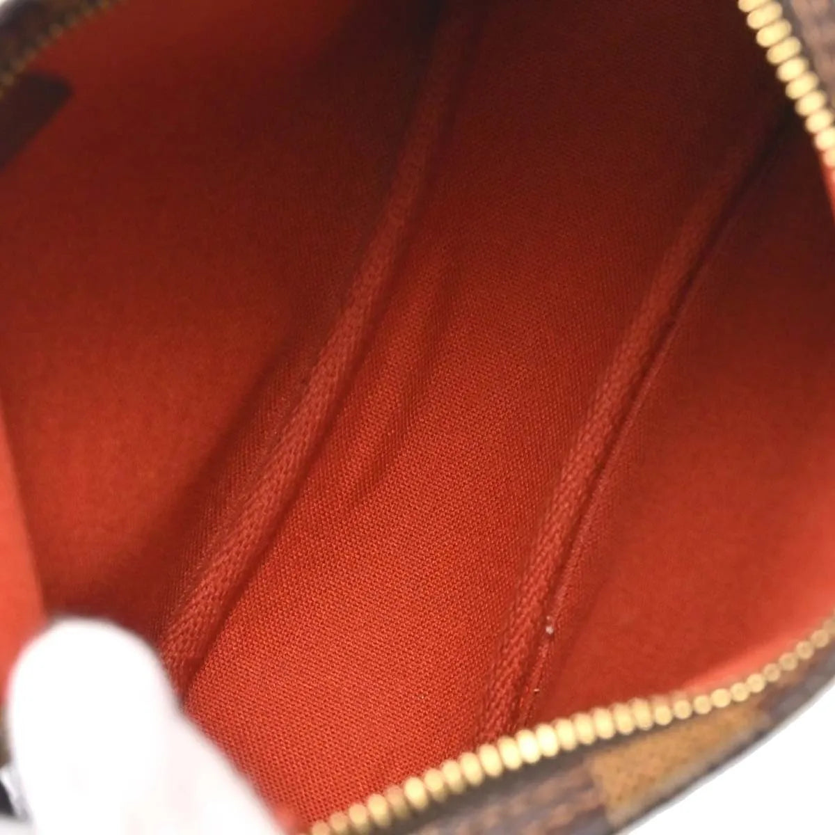 Louis Vuitton Trousse Make Up Damier, Brown, Canvas, Clutch