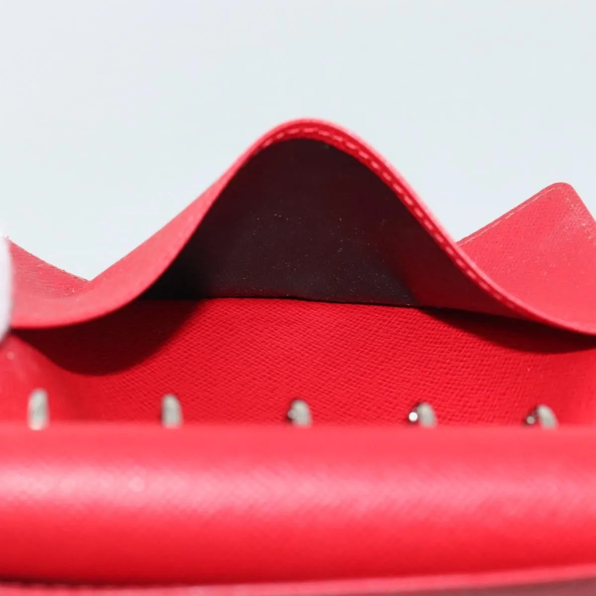 Louis Vuitton Agenda Cover Damier, Red, Leather, Clutch