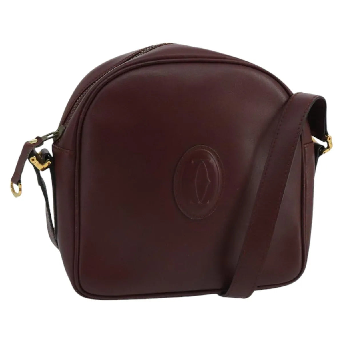 cartier Must de Cartier Leather, Burgundy, Leather, Shoulder Bag