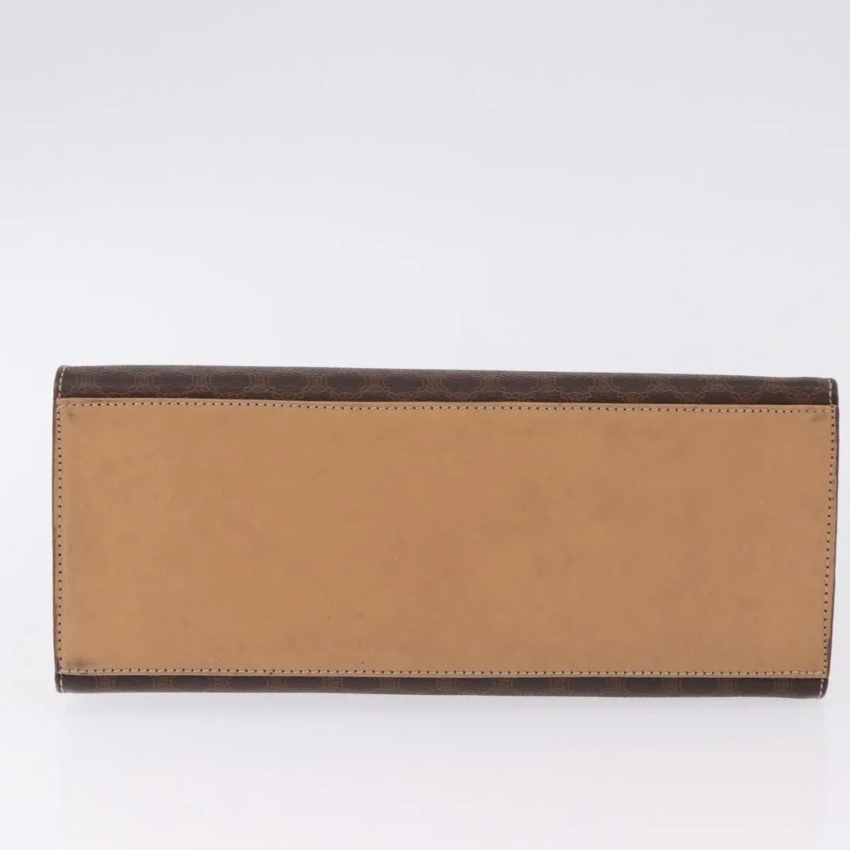 Celine Vintage Macadam Canvas and Leather, Brown, Canvas, Handbag