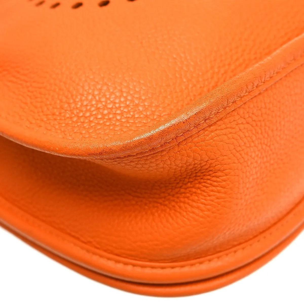 Hermes Evelyne Bag Gen III Clemence, Orange, Leather, Shoulder Bag