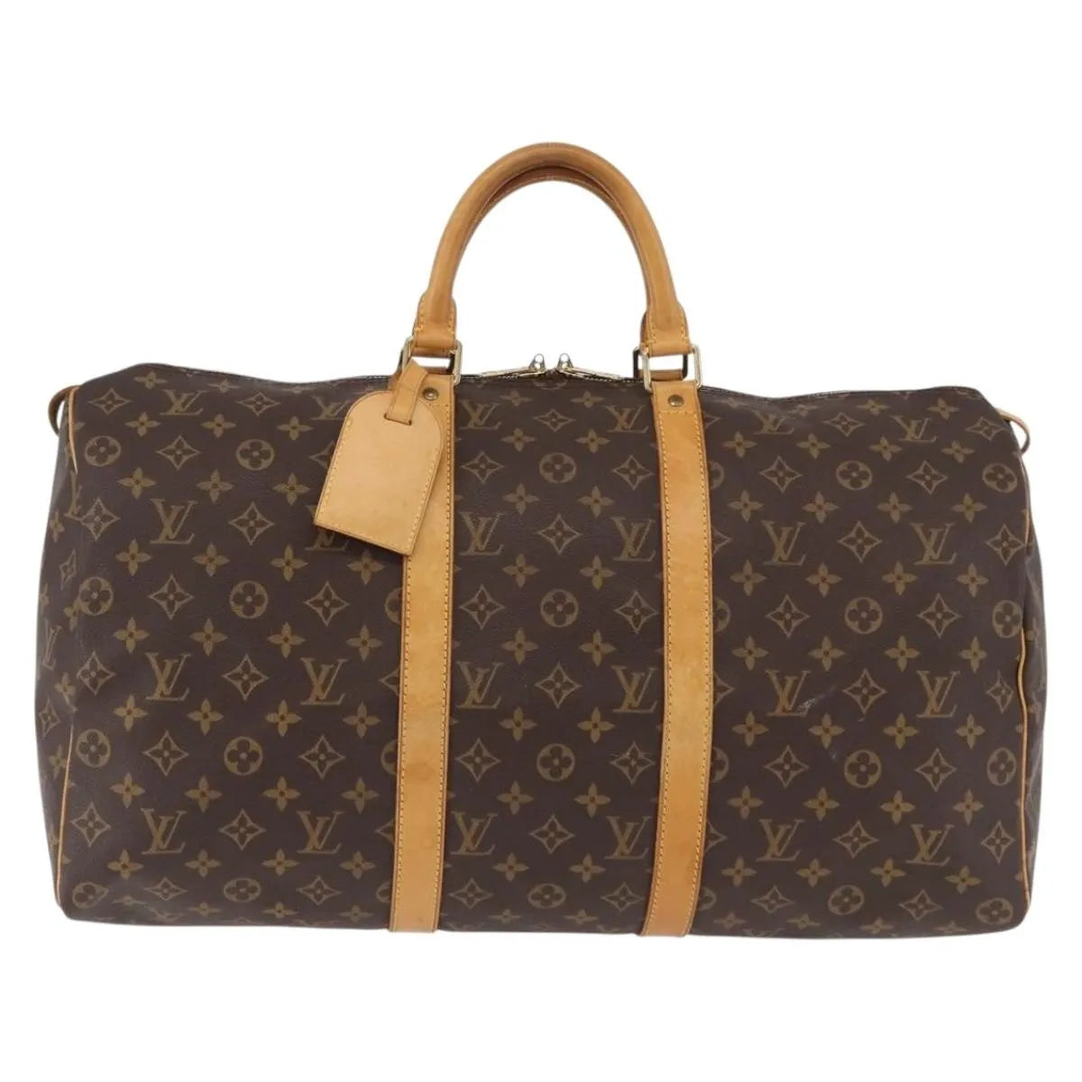 Louis Vuitton Keepall Monogram, Brown, Canvas, Travel Bag