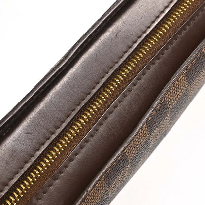 Louis Vuitton Pochette Saint Louis Damier, Brown, Canvas, Clutch