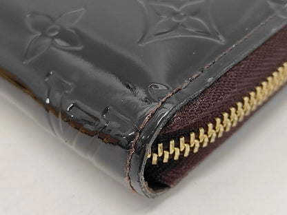 Louis Vuitton Zippy Organizer Patent leather, Black, Leather, Wallet
