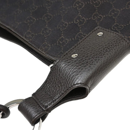 Gucci Vintage Ring Hobo Printed Velvet, Brown, Canvas, Shoulder Bag