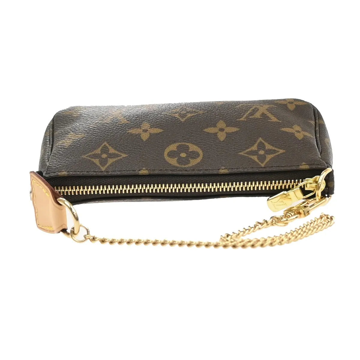 Louis Vuitton Mini pochette accessoires Canvas, Brown, Leather, Clutch