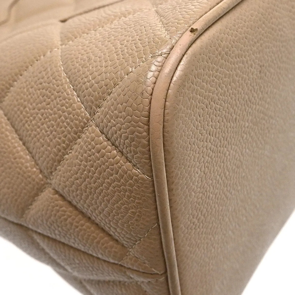 Chanel Medallion Tote Quilted Caviar, Beige, Leather, Tote Bag