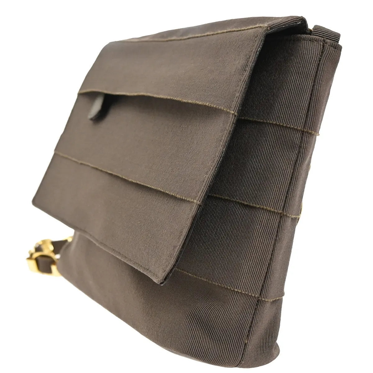 Salvatore Ferragamo Vala Canvas, Brown, Canvas, Shoulder Bag